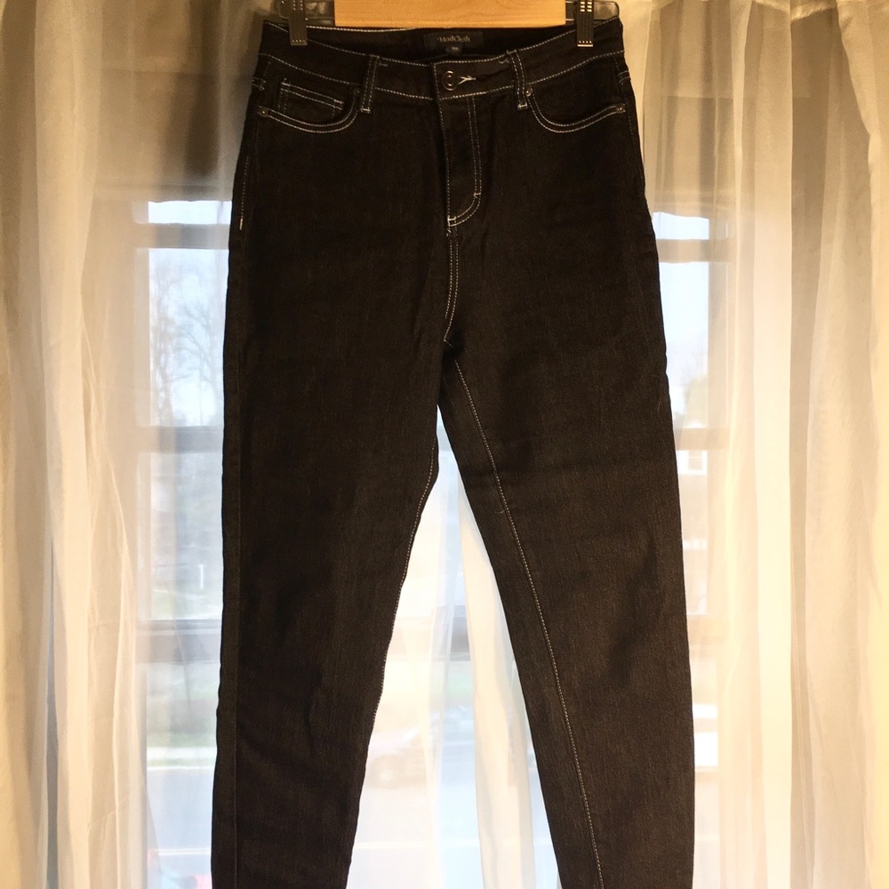 ModCloth High Rise Dark Wash Jeans - Picture 4 of 5